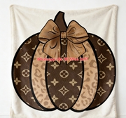 Luxury Pumpkin Monogram Blanket Leopard LV Pumpkin Throw 152